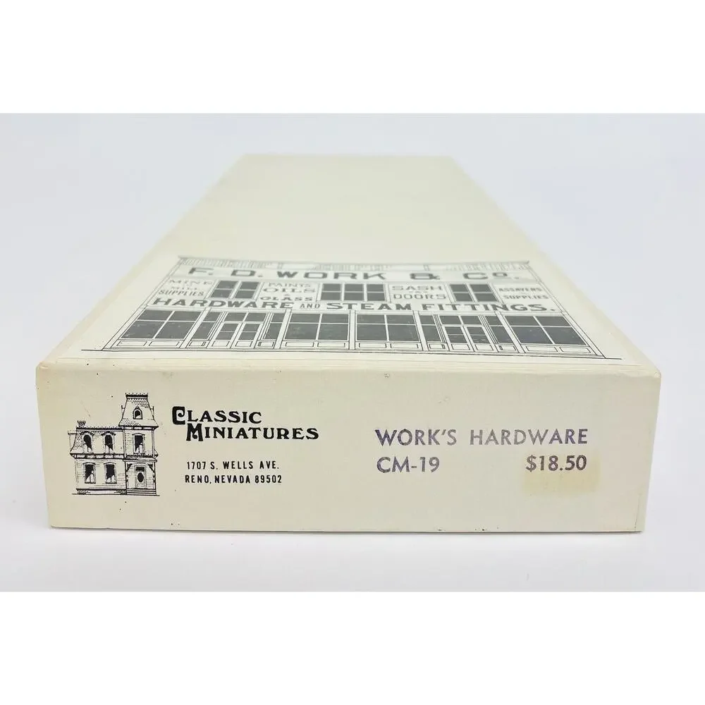 Classic Miniatures HO Work's Hardware Building Kit CM-19 New Open Box